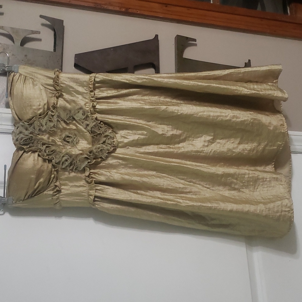 Gold Boutique Dress perfect for homecoming/wedding guest